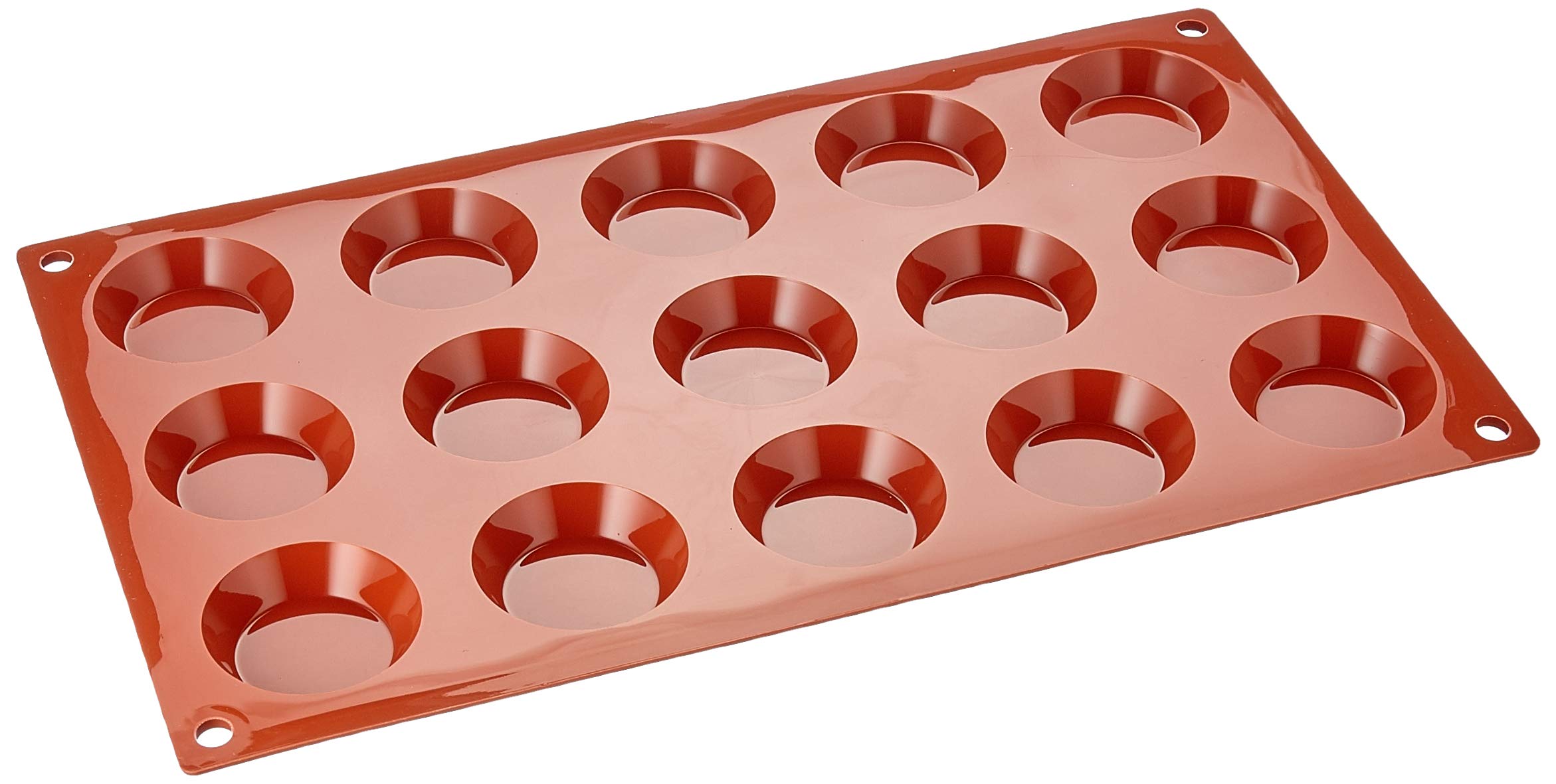 Silikomart | SF013 Silicone Mould for TARTELLETTA Monoportions, Non-Stick, 15 Cavities, Pack of 1 Cake Mould, Ø 45 h 10 mm, Made in Italy