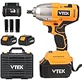 VTEK Brushless Impact Wrench 1/2 Inch Cordless Impact Wrench,Max Torque 700N.m Impact Gun 515 ft-lbs for Car Tiers
