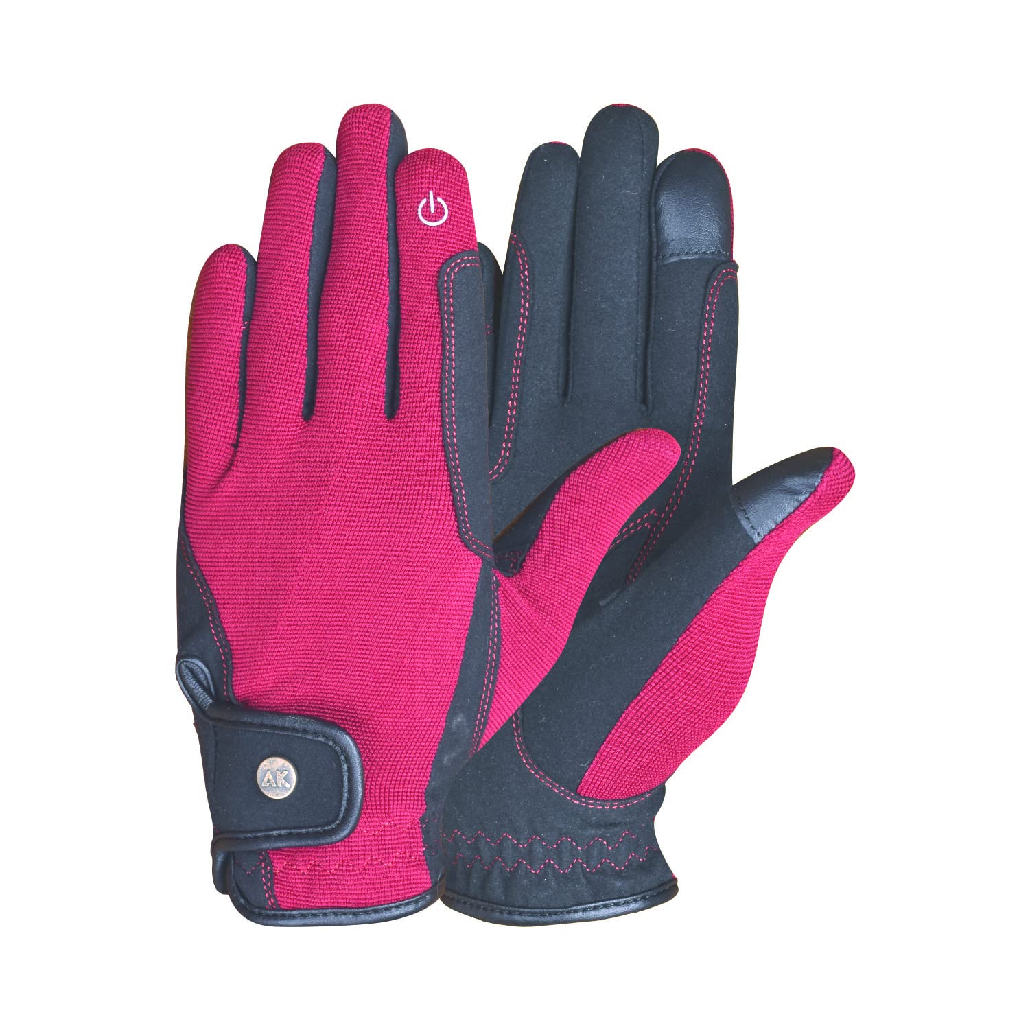 AK Fine Tech Micro Suede Riding & Multifunctional Horse Riding Gloves AKRS-8484 (S, Burgundy)