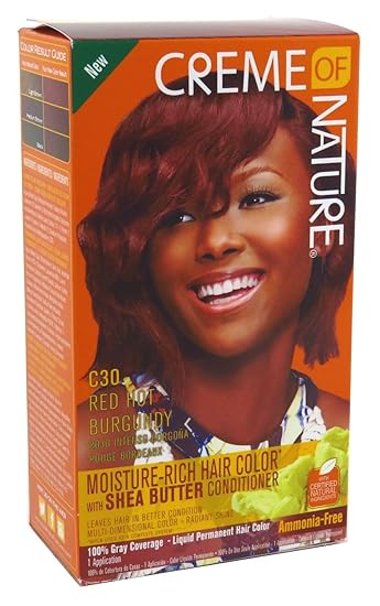 Amazon Com Creme Of Nature Color C30 Red Hot Burgundy Kit 2