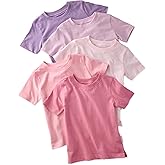 Butterblu Taylor 5-Pack Short Sleeve T-Shirts 100% Organic Cotton for Boys & Girls