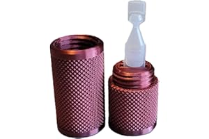 Eye Drop Vial Holder & Pocket Carry Case - Holds One (1) Single-Use Eye Drop Vial - Great for carring in Pocket, Purse/Clutch, School Bag - Znet3D (Black/Red)