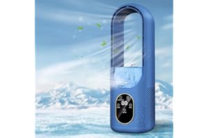 Ventilateur de climatisation portable, 6 modes par évaporation, minuterie de 1 à 6 heures et veilleuse 7 couleurs, mini venti