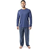 Fruit of the Loom mens Jersey Knit Top and Flannel Pant Pajama Sleep Set