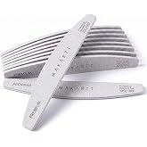 Makartt 100/180 Grit Nail Files, 10PCS Zebra Emery Boards for Nails | Dual-Sided 100 Grit Shapes Acrylic &amp; Gel, 180 Grit Smooths Natural Nails, Pre-Buffed Safe Edge Filers for Home DIY Salon Use