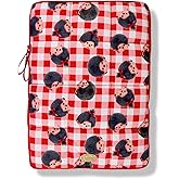 Sonix | Puffy Laptop Sleeve | 15-16 Inch, Quilted Pillow Puffer Laptop Carrying Case, Computer Sleeve | Monchhichi Check
