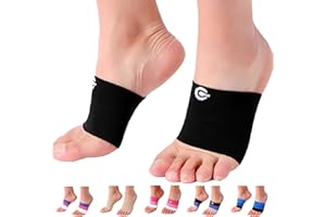 Doc Miller Arch Support Sleeves for Feet – Plantar Fasciitis Brace for Foot Pain Relief, Compression Socks, Heel Spurs, Fallen Arches, Orthotic Aid, and Planters Facetious Relief, 1 Pair