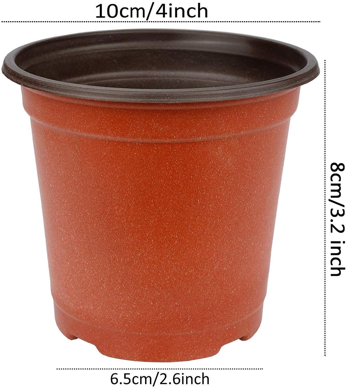 Augshy 110 Pcs 4" Plastic Plants Nursery Pot,Seed Starting Pots: Garden & Outdoor