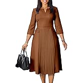 Wear to Work Midi Dress for Women Business Casual A-line Dress Elegance Church Outfits