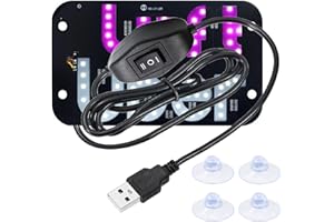 FXIAOY Pink/White Light Sign for Car Windshield with Suction Cups, USB Switch Cable