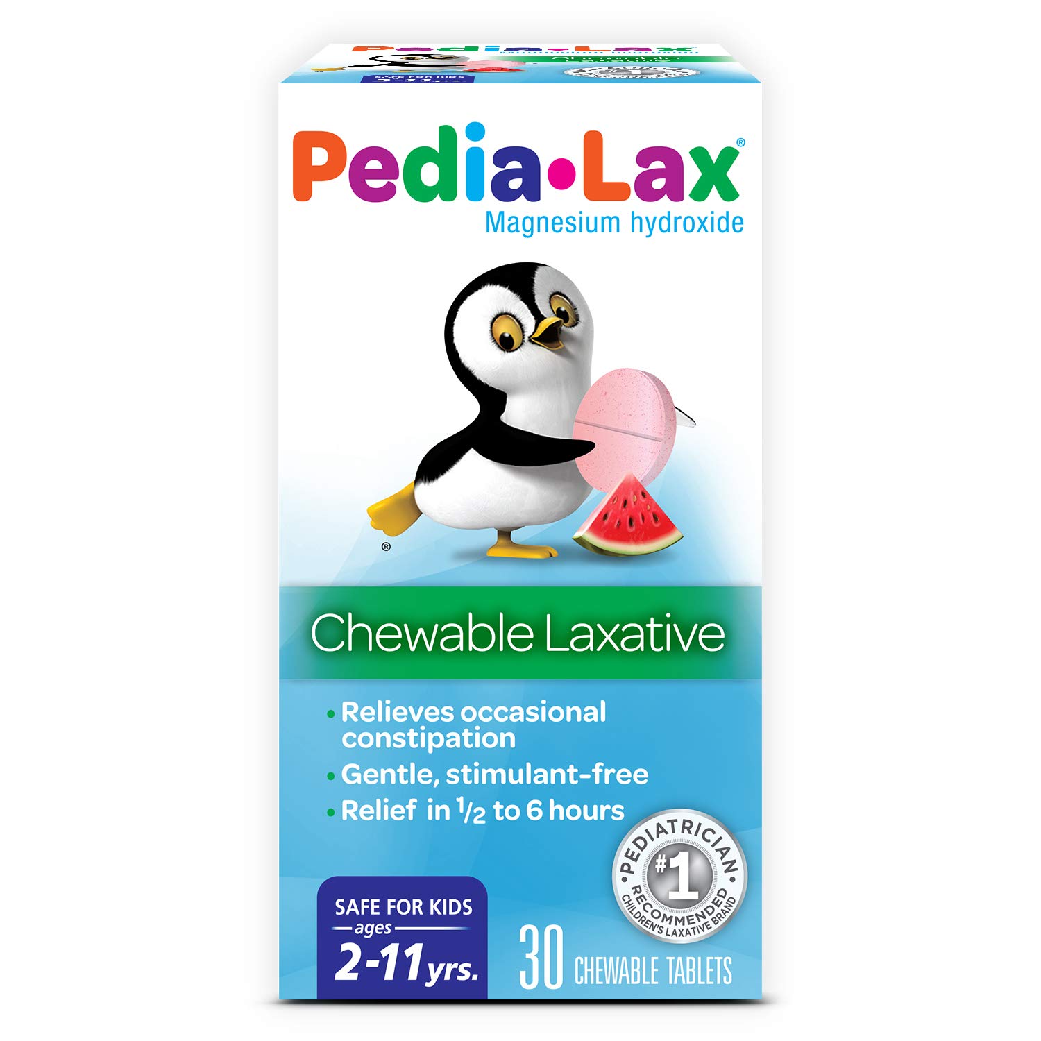 Pedia-Lax Laxative Chewable Tablets for Kids, Ages