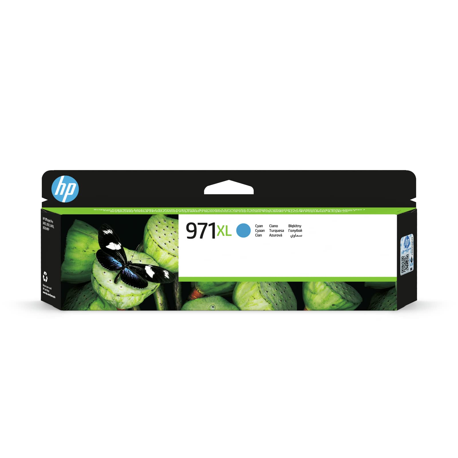 HP CN626AE 971XL High Yield Original Ink Cartridge, Cyan, Single Pack