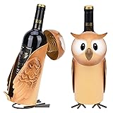 BUGARORE Owl-Shaped Tabletop Wine Rack - Crafts