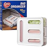 EASYYOURHOME Food Storage Bag Organizer, 4 in 1 Plastic Bag Organizers for Gallon, Quart, Snack & Sandwich Bags, Kitchen & Drawer Storage, Food-Grade BPA-Free