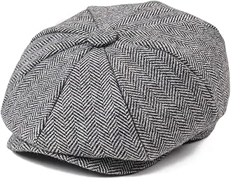 JANGOULBoys Vintage Newsboy Cap Tweed Flat Beret Cabbie Hat for Kids Toddler Pageboy