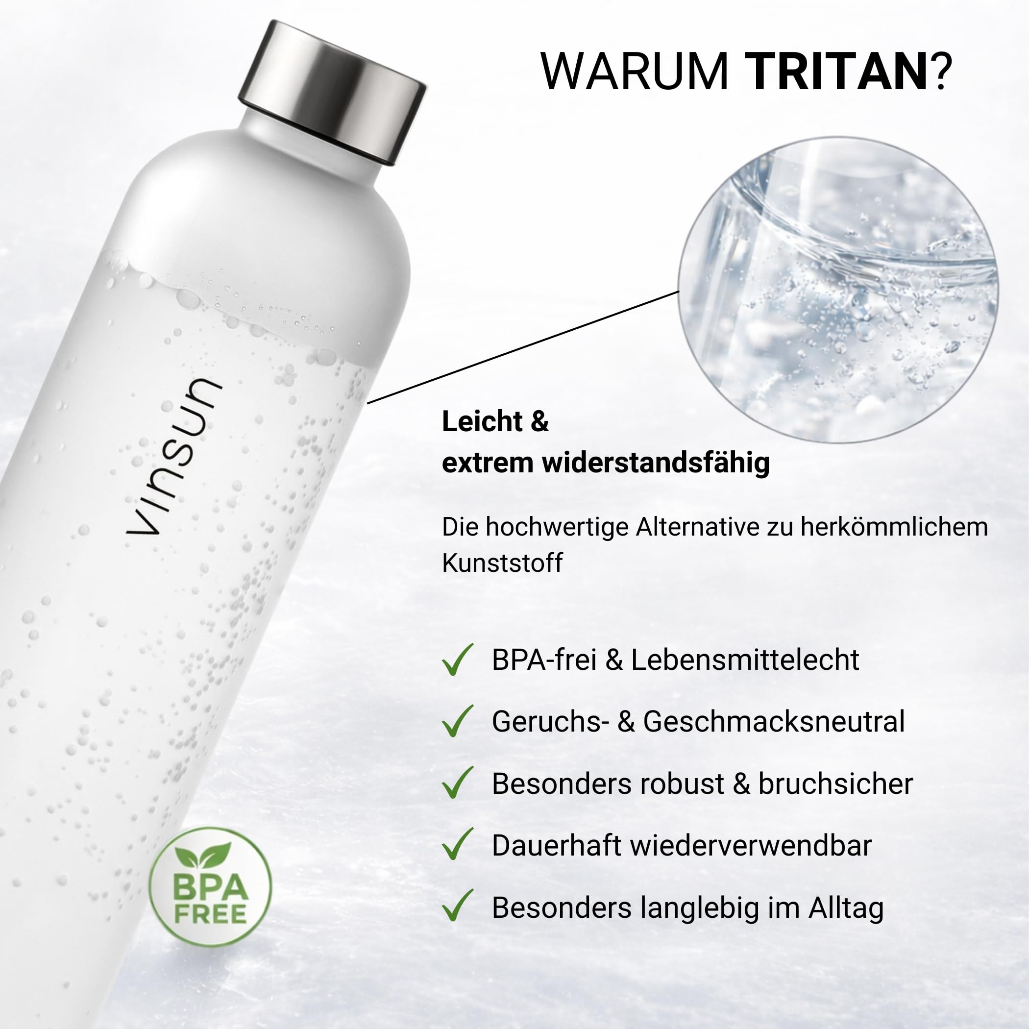 VINSUN Trinkflasche 1l blau - wiederverwendbar nachhaltig, Kohlensäure geeignet, BPA frei, Tritan - Sport Flasche für Outdoor, Schule, Uni, Fahrrad, Büro, Gym 3