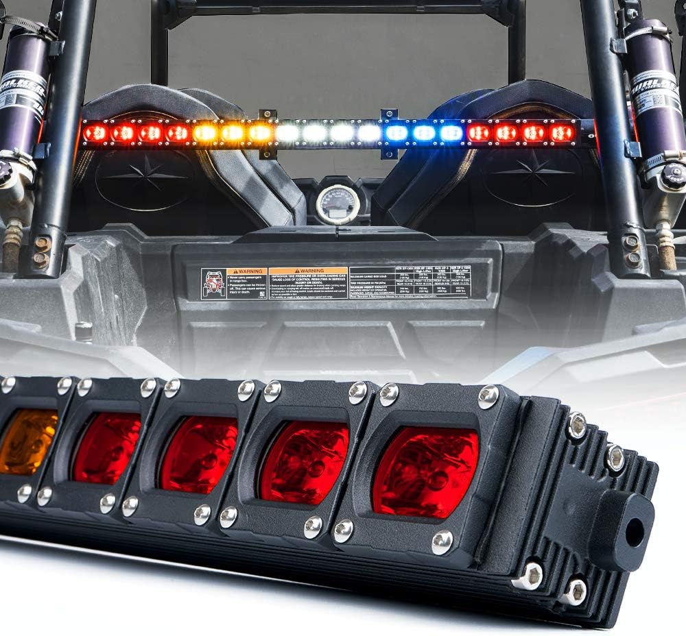 Xprite 30 Inch Offroad Rear Chase LED Strobe Light Bar for UTV ATV Sand