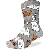 Good Luck Sock Men's Milk & Cookies Socks, Adult, Shoe Size 7-12