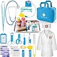 XZZO Doctor Kit for Kids, 36 Pcs Kids Doctor Play Set kit for Toddlers 3-5 with Medical Storage Bag & Real Stethoscope, Medical Kits Doctor Toys, Fun Doctor Role Playing Game Gift for Kids Toddlers