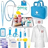 XZZO Doctor Kit for Kids, 36 Pcs Doctor Play Set kit for Toddlers 3-5 with Medical Storage Bag & Real Stethoscope, Medical Kits Doctor Toys, Fun Doctor Role Playing Game Gift for Kids Toddlers
