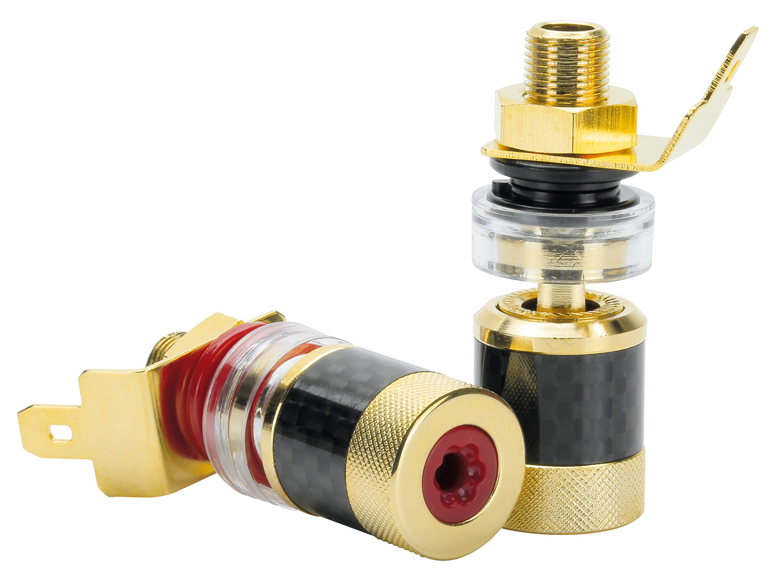 Dynavox Pro Carbon Banana Socket Set of 2 Gold-Plated