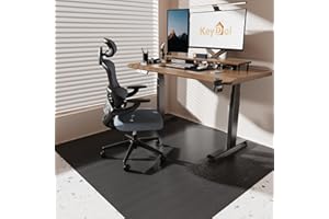 KEYDOL [Thickened to 2.0mm] 60"x 75" Office Chair Mat for Hardwood, Vinyl Computer Floor Mat, Anti-Slip Desk Mats for Hardwood, Easy to Clean Office Chair Floor Protector, Durable Rolling Chair Mat