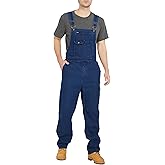Ubon Denim Bib Overalls for Men Relaxed Fit Work Jeans Workwear