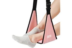 FOMYIN Airplane Footrest with No Feet Clashing Support Design, Portable Travel Foot Hammock to Relax Your Feet, Memory Foam Plane Foot Rest to Relieve Feet Soreness - Long Flights Essentials