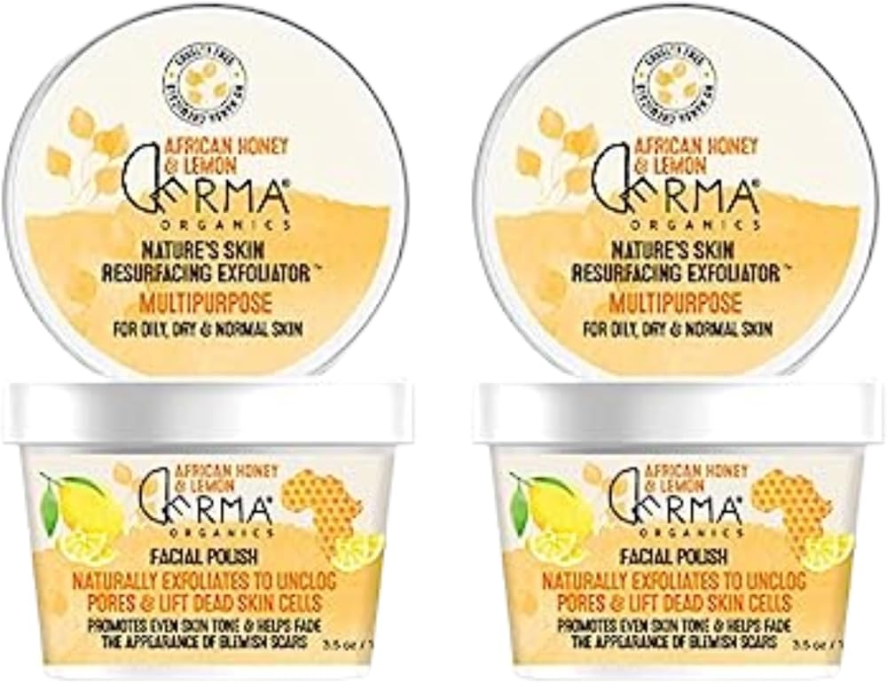 Derma Organics African Honey Lemon Facial Polish 7oz Exfoliator Dark Spots