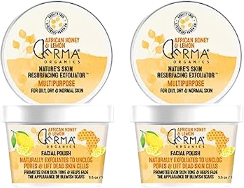 Derma Organics African Honey Lemon Facial Polish 7oz Exfoliator Dark Spots