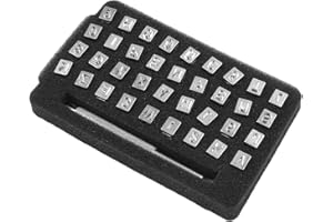 Coufce 36Pcs Metal Letter and Number Stamps Punch Set Leather Art Craft Stamping Tools Imprinted Metal Leather Punching Tools for Leather Belt, Bag, Hat, Shoes Craft Marking
