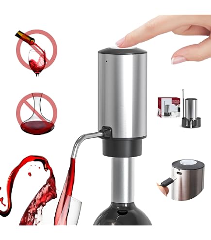 Aérateur De Vin électrique Rechargeable USB-C - Distributeur Sans Fuite, Améliore Instantanément Les Arômes