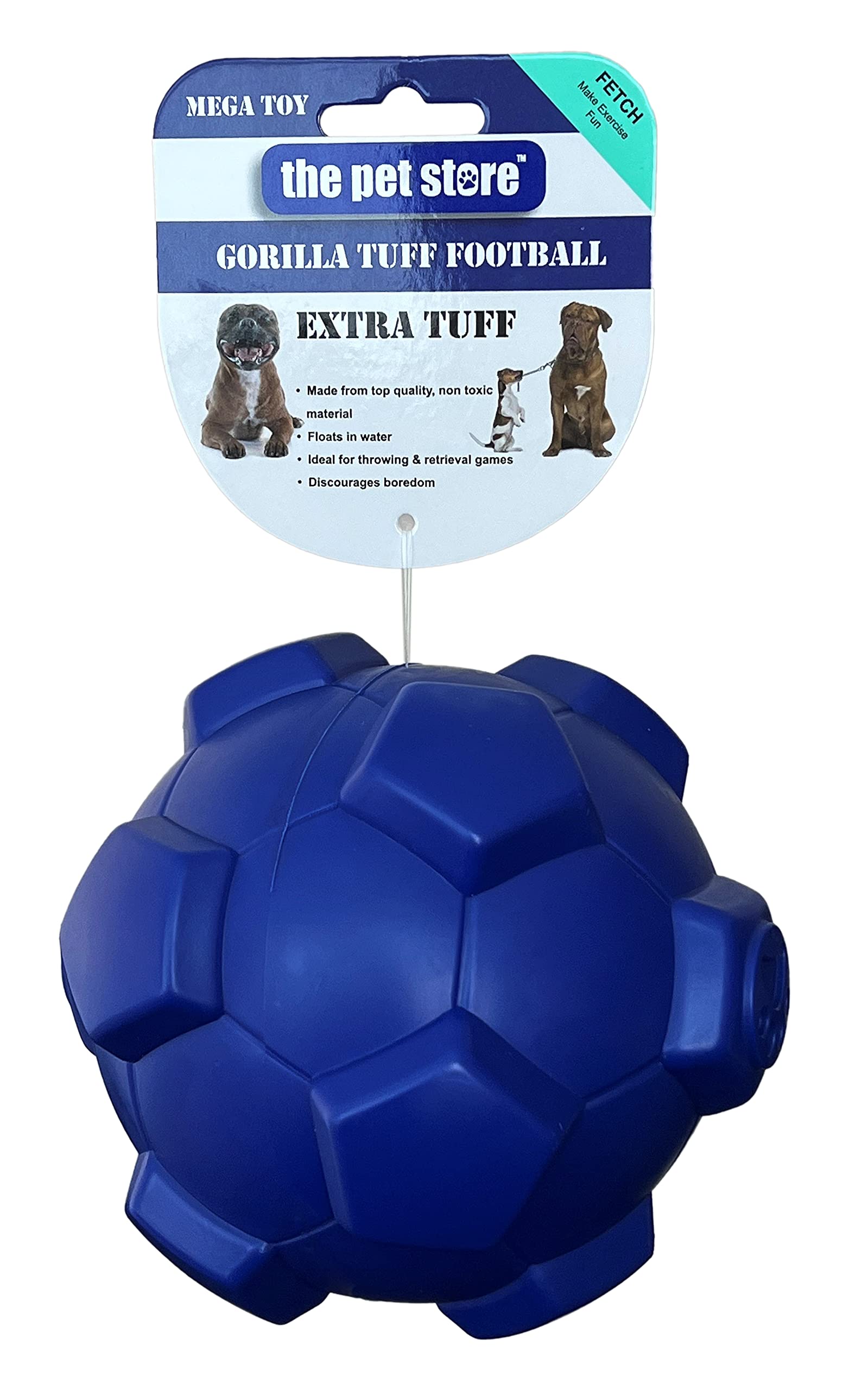 Pet Store The Gorilla Tuff Floating Football Dog Toy, Ideal for Throwing and Retrieval Games on land and in water. Encourages Healthy Exercise for your Dog
