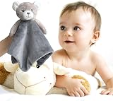 CREVENT Cozy Plush Baby Security Blanket Loveys Bear Handbell Rattle view 5