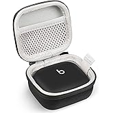 RISETECH Earbud Case Compatible with Beats Powerbeats Pro 2 Wireless Bluetooth Earbuds, Portable Travel Hard Shell Earphone Case - with Clip (Black)