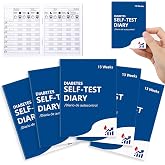 5Pcs Diabetes Blood Pressure Log Book Daily 3x4 inch Glucose Journal Diabetes Self Test Diary 13 Weeks Blood Sugar Record Book at Each Meal(Before After) for Tracking Recording of Blood Pressure (5)