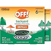 OFF! Backyard Mosquito Coil Refills Repels Mosquitoes for Patio and Deck Outdoor Use Up to 4 Hours per Coil 6 Count (Pack of 2)
