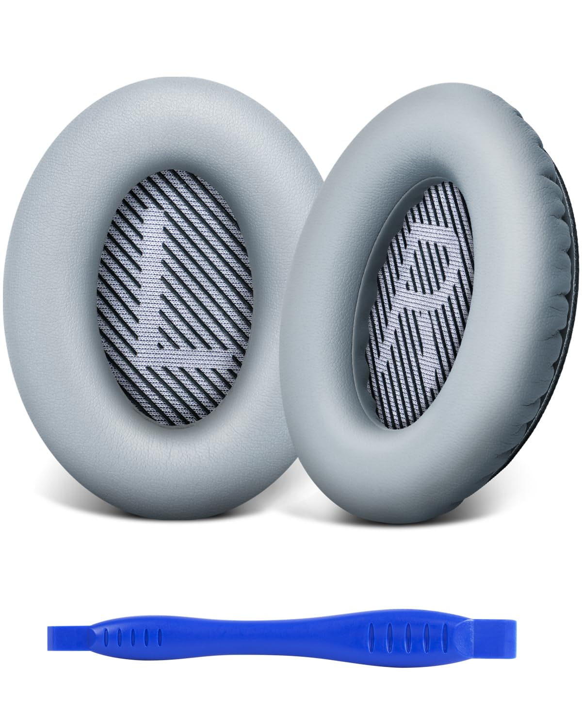 Photo 1 of Link Dream Replacement Ear Cushions for Bose Quiet Comfort 35 Soft Protein Leather Replacement Ear Pad for Bose QC 35/25 / 15 QC2 / Ae2 / Ae2i / Ae2W / Sound Link/Sound True (Light Grey)