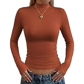Zeagoo Womens Long Sleeve Shirts Mock Neck Basic Layer Tops | Mock Neck Top, Long Sleeve Tee, Slim Fit Shirt, Stretch Office Wear, Layering Essential, Fall Fashion, Soft Undershirt