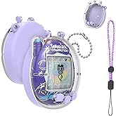 SGHLDE for Tamagotchi Connection V3 Clear Case with Chain &amp; Lanyard, Body and Screen Guard for Connection Tamagotchi Accessories, Dual-Color Hard Display Box Ideal for DIY Fans and Collectors