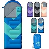 Sleeping Bag for Adults, Girls, Boys - 3 Season Warm & Cool Weather Lightweight Waterproof Camping Bag for Hiking, Outdoor Travel
