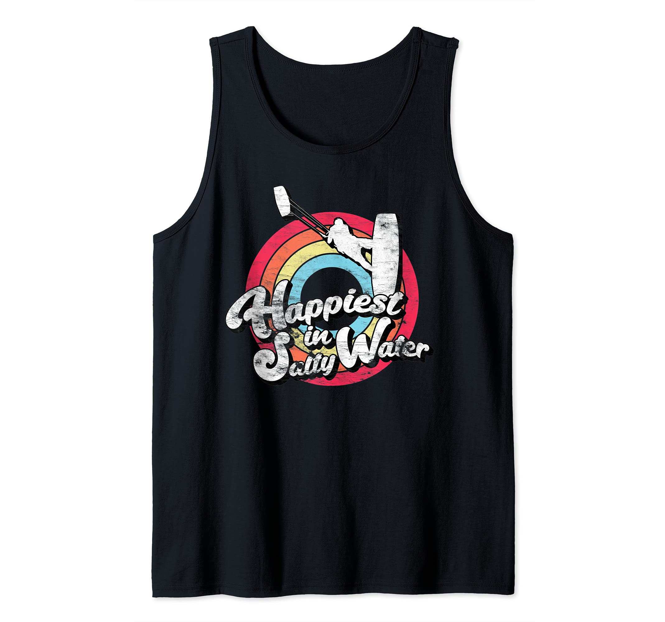 Kitesurf Happiest In Salty Water Kitesurfer Kiteboarding Tank Top