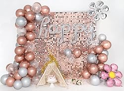 Kate Square Rose Gold Sequin Panels for Shimmer