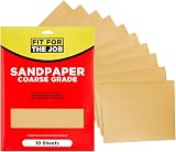 Fit For The Job 10 Large A4 Sandpaper Sheets 11x9 Coarse Silicon Carbide
