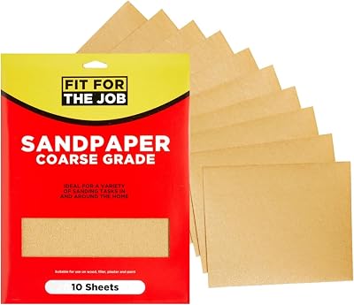 Fit For The Job 10 Large A4 Sandpaper Sheets 11x9 Coarse Silicon Carbide