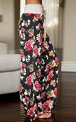 AMiERY Women's High Waisted Wide Leg Palazzo Lounge