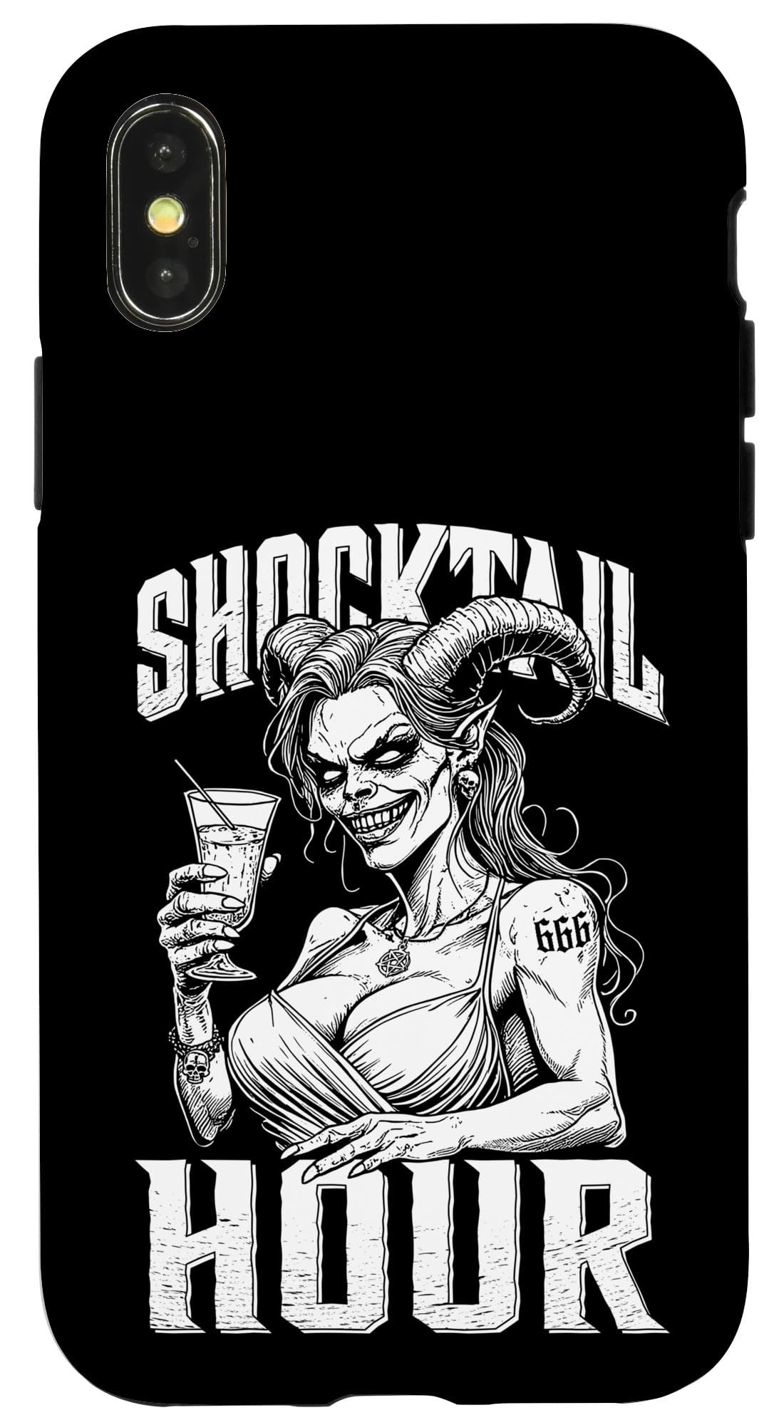 iPhone X/XS Shocktail Hour Funny Halloween Devil Woman Demon Hell Drinks Case