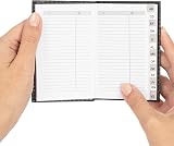 Evelay Index Address Book Leather Look Cover Small 7x11cm A-Z Black view 5