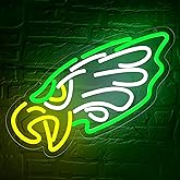 Football Neon Sign for Wall Decor Football Team Dimmable Led Neon Light for Man Cave Birthday Gifts for Rugby Fans Green Light Up Sign for Bedroom Party Club Bar Dorm Size16.5 * 7.4In(ZYLD269)
