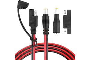 PAEKQ DC 8mm Male to SAE Connector Adapter 14AWG 6Ft Cable Wire Compatible with Explorer 160 240 500 1000 and GZ Portable Power Station Solar Generator RV and Portable Solar Panel